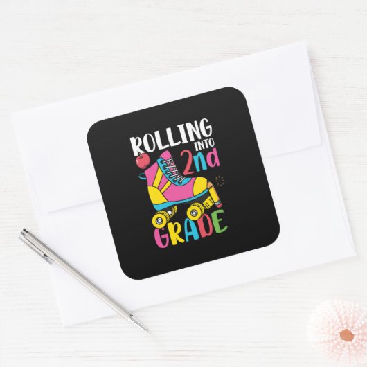 2年生先生転がから2年生へ スクエアシール (封筒)