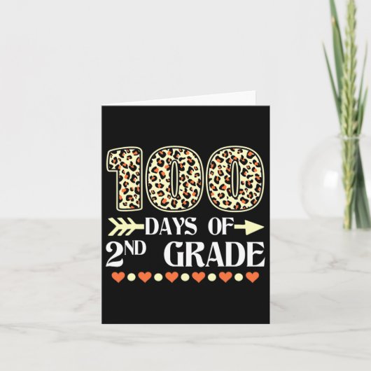 2年生先生100日レオパの日 カード (正面)