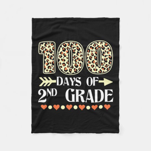 2年生先生100日レオパの日 フリースブランケット (正面)