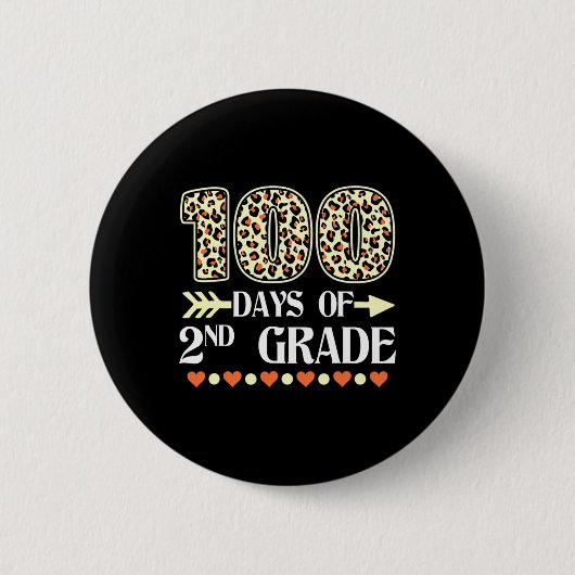 2年生先生100日レオパの日 缶バッジ (正面)
