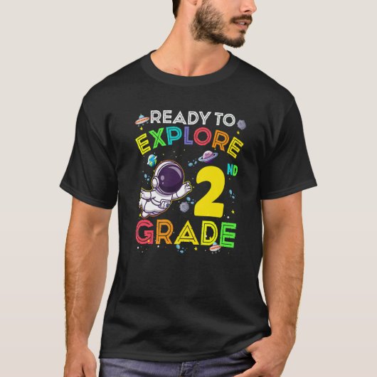 2年生向け かわいい宇宙飛行士の男の子 Tシャツ (正面)