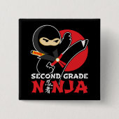 2年生忍者キック初日新学期 缶バッジ (正面)