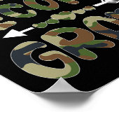 2年生新学期1日目迷彩柄先生 ポスター (角)