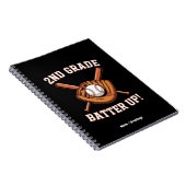 2年生最初の日 バッターファースト 野球学校 ノートブック (右側)