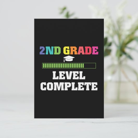 2年生段階の完全なビデオゲーマー卒業生ギフト サンキューカード (スタンド正面)