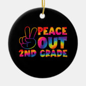 2年生絞り染め最終日2年生 セラミックオーナメント (正面)