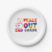 2年生絞り染め最終日2年生 ペーパープレート (正面)