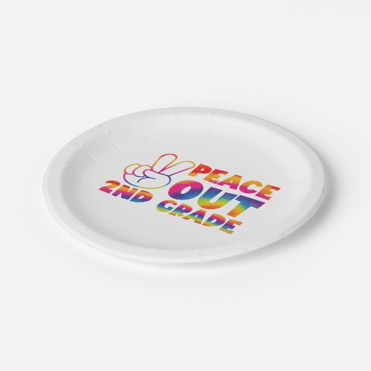 2年生絞り染め最終日2年生 ペーパープレート (アングル)