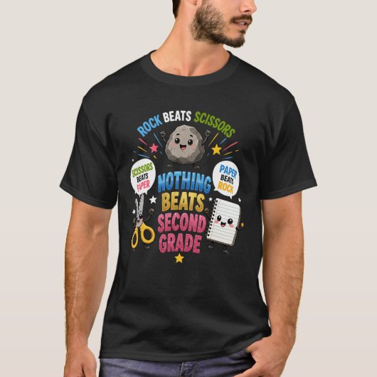 2年生 じゃんけん 教室 学ぶ A Tシャツ (正面)