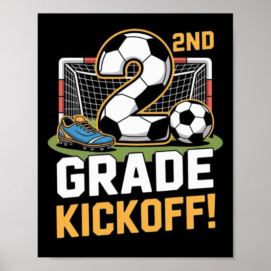 2年生 サッカー キックオフ おかえり 学校 キッズ セカンド ポスター (正面)