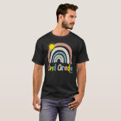 2年生 ボホ レインボー 先生 生徒 最終登校日 Tシャツ (正面フル)