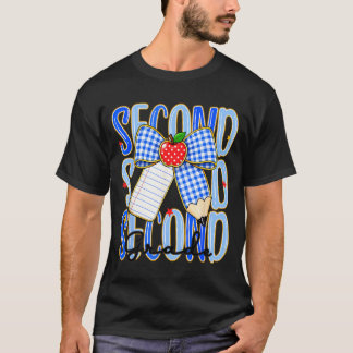 2年生 リボン 鉛筆 バックトゥスクール Tシャツ