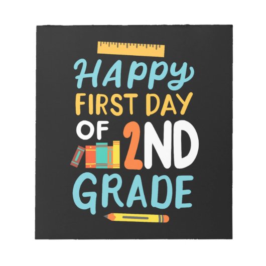 2年生 最初の学校の日 ノートパッド (正面)