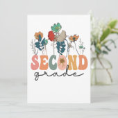 2年生 花のバックトゥスクール 教師へのギフト 招待状 (スタンド正面)