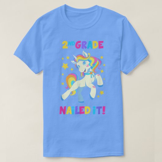2年生Nailed Itユニコーンキッズ新学期 Tシャツ (デザイン正面)