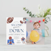 2年目のサッカーテーマ写真2番目の誕生日 招待状 (スタンド正面)