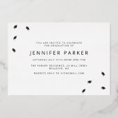 2年目の写真　卒業おめでとう 箔招待状 (裏面)