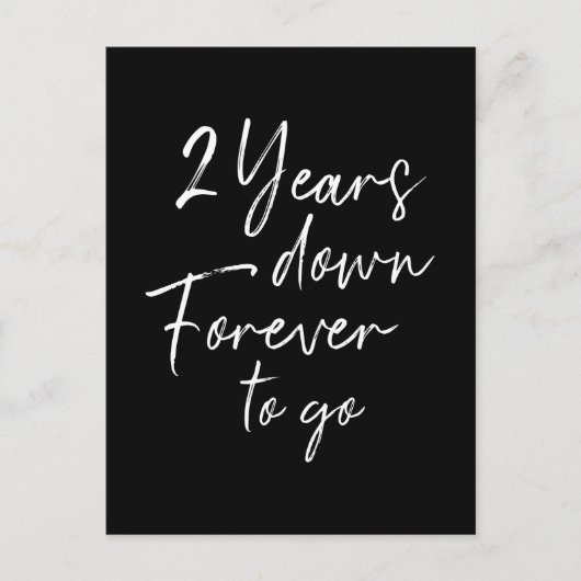 2年目の結婚記念日、これからも永遠に ポストカード (正面)