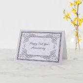 2年目結婚の渦巻き旋回 カード (黄色い花)