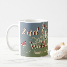 2年目結婚の記念日リリー コーヒーマグカップ