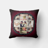 2年目記念日ス結婚モーキーパープルコットン クッション (裏面)