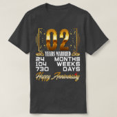 2年結婚したおもしろい2周年結婚 Tシャツ (デザイン正面)
