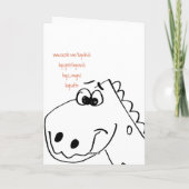 2年誕生日恐竜（カラーme） カード (裏面)