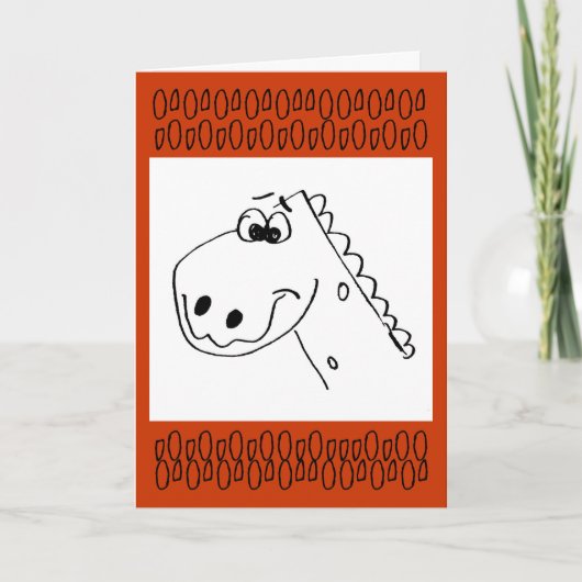 2年誕生日恐竜（カラーme） カード (正面)