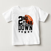 2年連続スポーツアメリカンフットボール ベビーTシャツ (正面)
