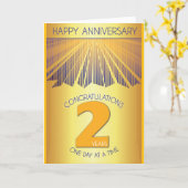 2年間の節酒記念日 | ゴールデンレイ12ステップ カード (黄色い花)