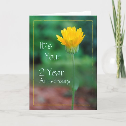 2年間の記念日、中毒の回復 カード (正面)