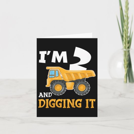 2年2誕生日建築少年2歳 カード (正面)