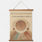 2幾何学太陽の木製の壁のタペストリーのセット 吊り下げ型タペストリー (正面)