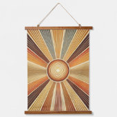 2幾何学太陽の木製の壁のタペストリーのセット 吊り下げ型タペストリー (正面2)