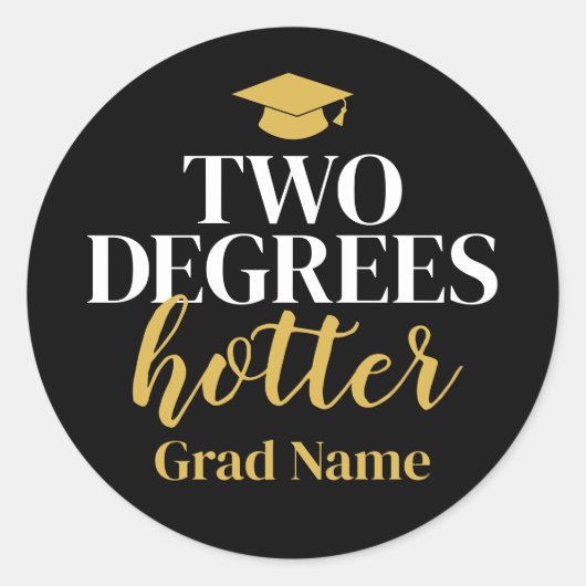 2度ホッタ – グラード名とキャップ – ブラック金ゴールド ラウンドシール (正面)