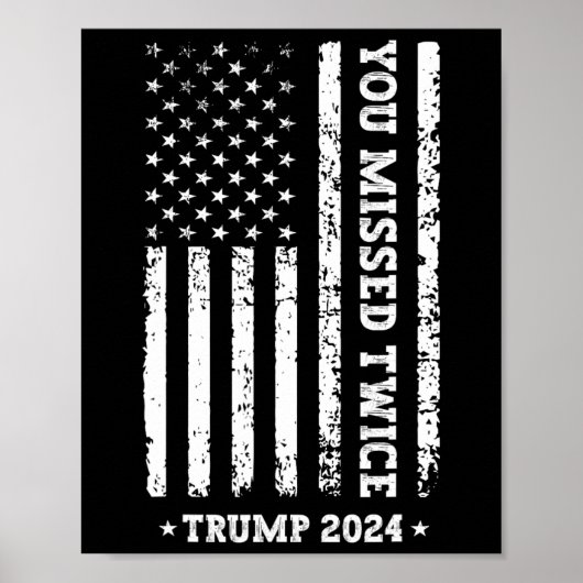2度外したTシャツ もう1度外した トランプ 2025 ポスター (正面)