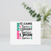 2度来のがん克服者に勝った インビテーションポストカード (スタンド正面)