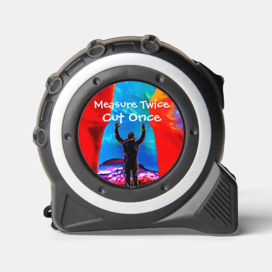 2度測って1度切る - カスタム便利屋ギフトツール メジャー (正面)