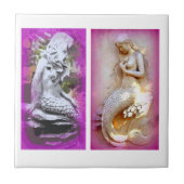 2座っている人魚タイル タイル (正面)