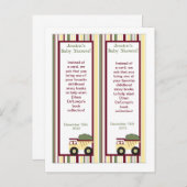 2建築ゾーン赤ちゃんシャワーブックマーク インビテーションポストカード (正面/裏面)