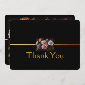 2悔やみや弔慰を絵を描いているシャクヤクは平らなカード感謝していしています サンキューカード (正面/裏面)