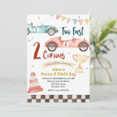 2才の好奇心とスピードのレトロなレースのお誘い 招待状 (スタンド正面)