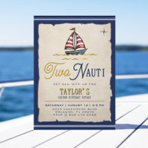 2才の誕生日パーティーに「Two Nauti」のヨット