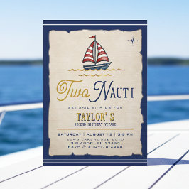 2才の誕生日パーティーに「Two Nauti」のヨット 招待状