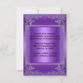2披露宴キンセアニェラ仮装マスクパープル 招待状 (裏面)