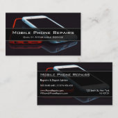 2携帯電話頭が切れるの写真 – 名刺 (正面/裏面)