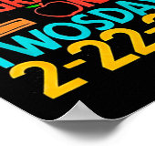 2教え月100日の第2学年日2月22日 ポスター (角)