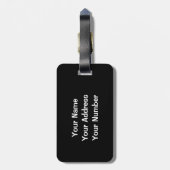 2文字パーソナライズされたとおもしろいドードルキャラクター ラゲッジタグ (裏面縦)