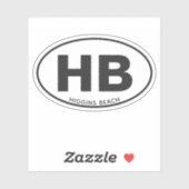 2文字ビーチ楕円 シール (シート)