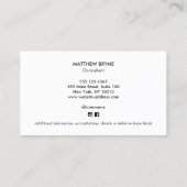 2文字モノグラムブラックエンブレムウッド 名刺 (裏面)